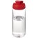 Bidón deportivo con tapa Flip de 600 ml H2O Active® Octave Tritan™ Transparente claro/rojo