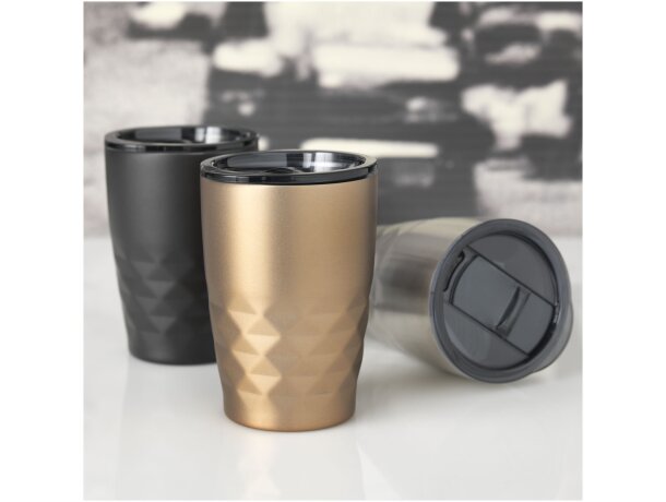 Vasos térmicos con tapa deslizante acero 350ml GEO Azul detalle 5