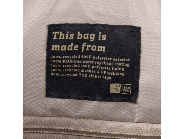 Bolsa tote convertible Case Logic Invigo en poliéster reciclado Negro intenso detalle 7