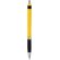 Bolígrafo de color liso con empuñadura de goma Turbo Amarillo/negro intenso detalle 7