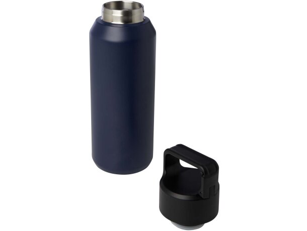 Botella Astra 600ml acero reciclado con aislamiento de cobre Azul marino detalle 4