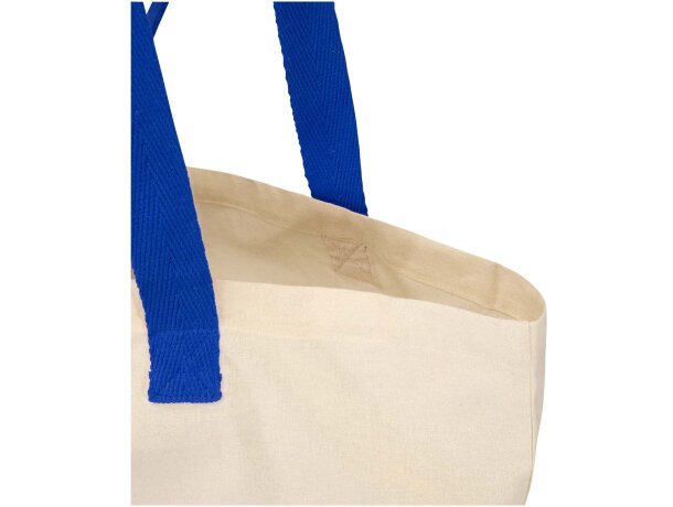 Bolsa tote Sierra 12L algodón reciclado certificado GRS Natural/azul real detalle 20