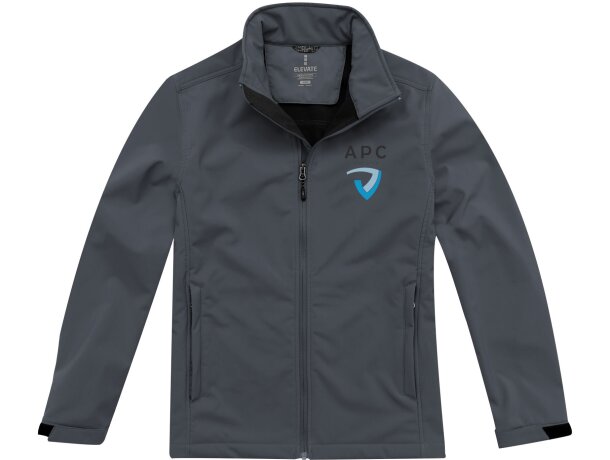 Chaqueta softshell Maxson hombre impermeable transpirable Gris tormenta detalle 25