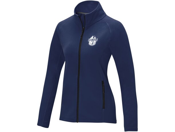 Chaqueta polar mujer Zelus con microforro 140 g/m² Azul marino detalle 25