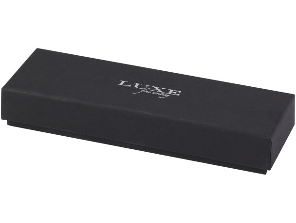 Set bolígrafo y rollerball aluminio reciclado Lucetto Plateado detalle 4