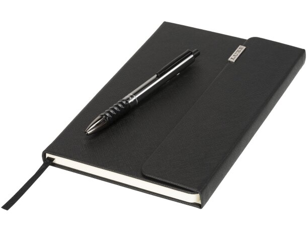 Set de cuaderno con bolígrafo táctico tinta negra Tactical Negro intenso detalle 3