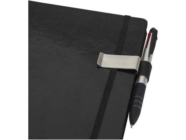 Funda con clip para bolígrafo Riva en piel sintética negro Negro intenso detalle 1