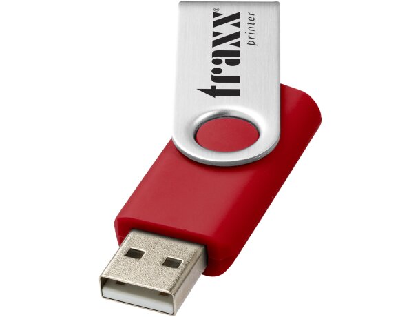 Memoria USB Rotate 2GB con protección giratoria de aluminio Rojo/plateado detalle 29