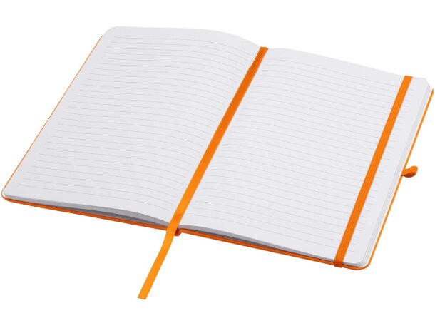Libreta A5 Teak con tapa dura de tacto suave reciclado Naranja detalle 19
