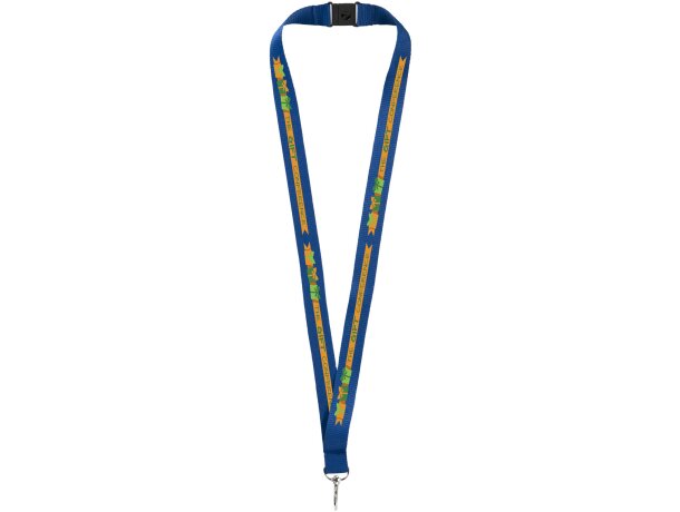 Lanyard con cierre de seguridad Azul marino detalle 1