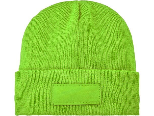 Gorro de lana con parche Boreas Verde manzana detalle 41