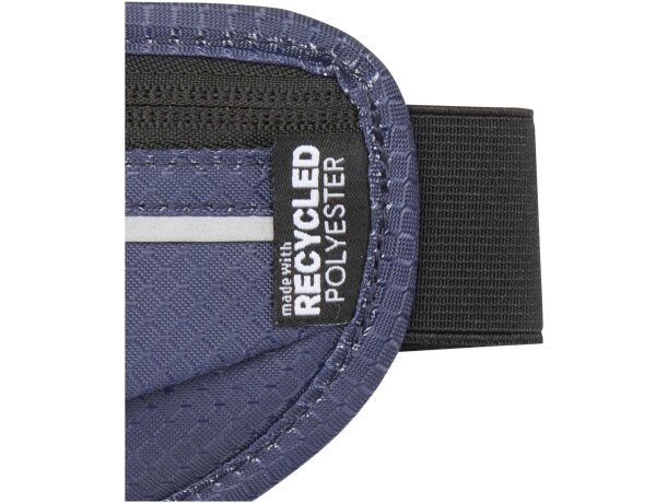 Riñonera running Nomad en poliéster reciclado certificado GRS Azul marino detalle 11
