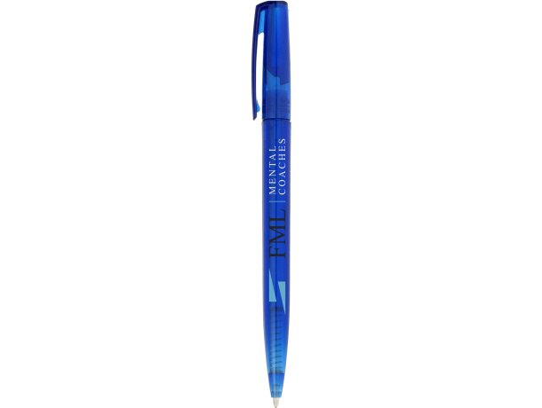 Bolígrafo con mecanismo de giro en plástico barato