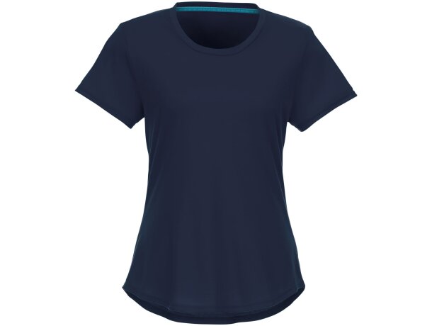 Camiseta de manga corta de material reciclado GRS para mujer Jade Azul marino detalle 20