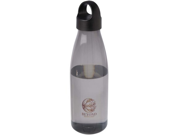 Botella de agua Bergen de plástico reciclado certificado 800ml Negro intenso detalle 1