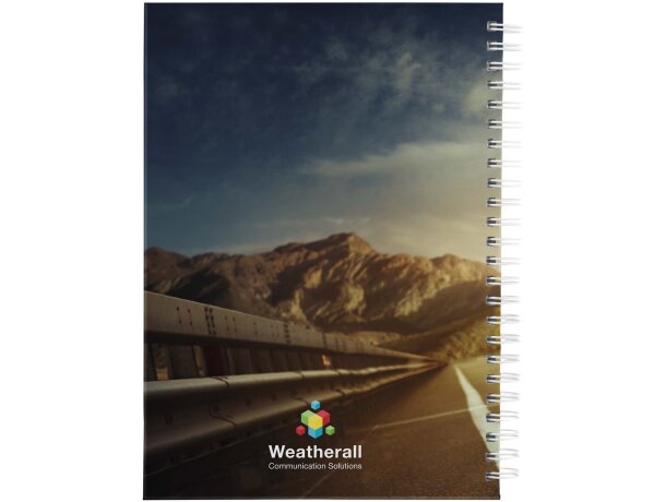 Agenda A5 tapa dura sin fechas Desk-Mate con papel FSC Blanco detalle 2