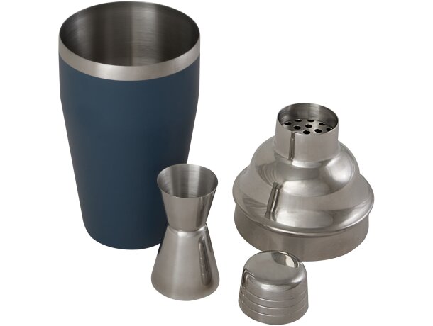 Coctelera acero inoxidable reciclado Gaudie con jigger Azul hielo detalle 23