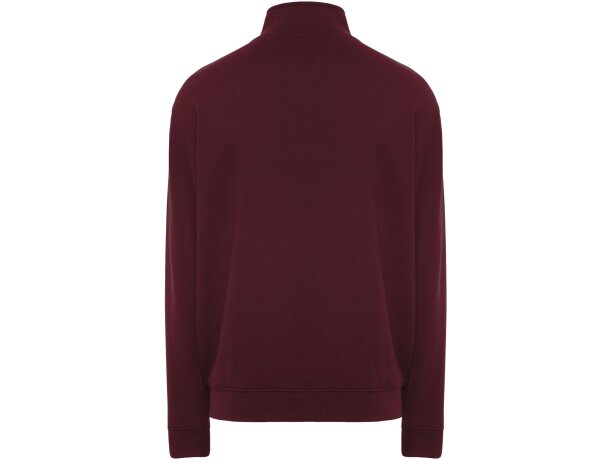 Sudadera cremallera completa unisex Ulan de Roly Granate detalle 22