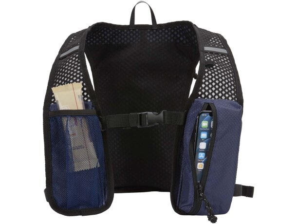Chaleco running Nomad con mochila hidratación 5L reciclado Azul marino detalle 8