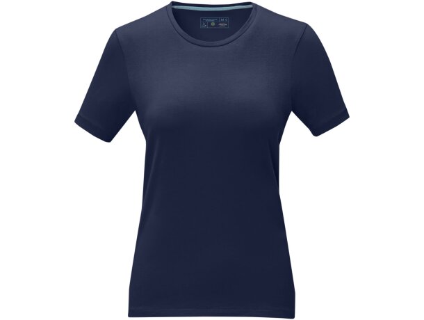 Camisetade manga corta orgánica para mujer Balfour Azul marino detalle 24