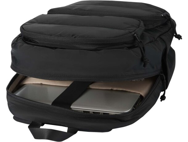Mochila portátil Puffer 15,6 sostenible 18L Negro intenso detalle 5