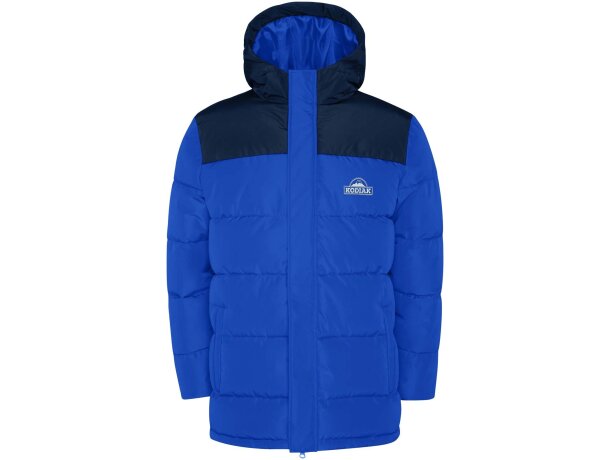 Chaqueta acolchada infantil Tallin Roly con capucha fija Azul real/azul marino detalle 12