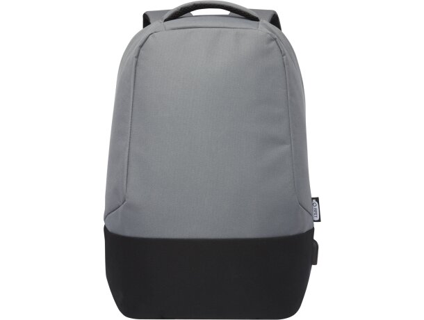 Mochila para ordenador de 15 con puerto usb poliéster reciclado grs Gris detalle 3