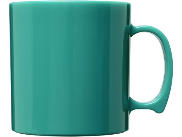 Taza plástico san 300ml con asa integrada personalizable Azul aqua detalle 14