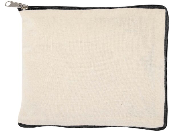 Bolsa tote Sierra 12L algodón reciclado certificado GRS Natural/negro intenso detalle 7