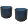 Juego de 2 vasos de cristal borosilicato Male 200 ml acabado mate Azul hale
