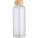 Botella Mirage 650ml vidrio borosilicato con tapa de bambú Transparente detalle 2