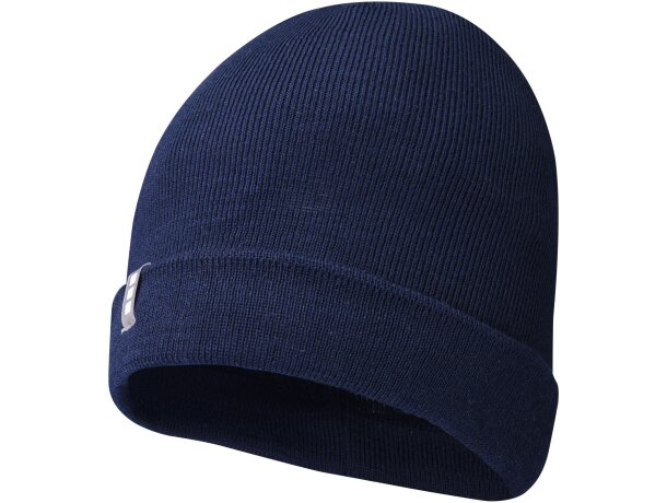Gorro Hale unisex Polylana sostenible punto costilla para empresa Negro intenso detalle 18