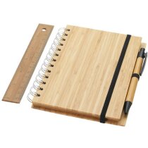 Set de libreta bolígrafo y regla de madera personalizado madera Set de libreta bolígrafo y regla de madera personalizado madera