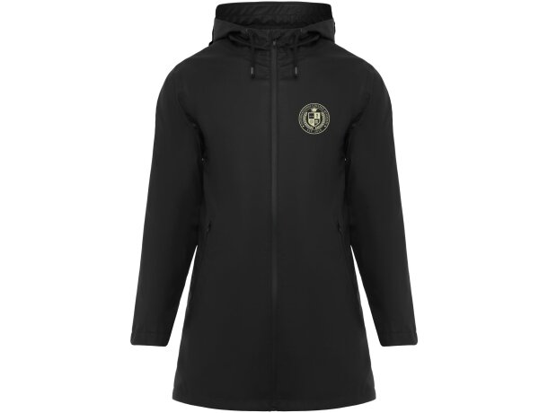 Chubasquero impermeable Sitka Roly con capucha para mujer Negro intenso detalle 1