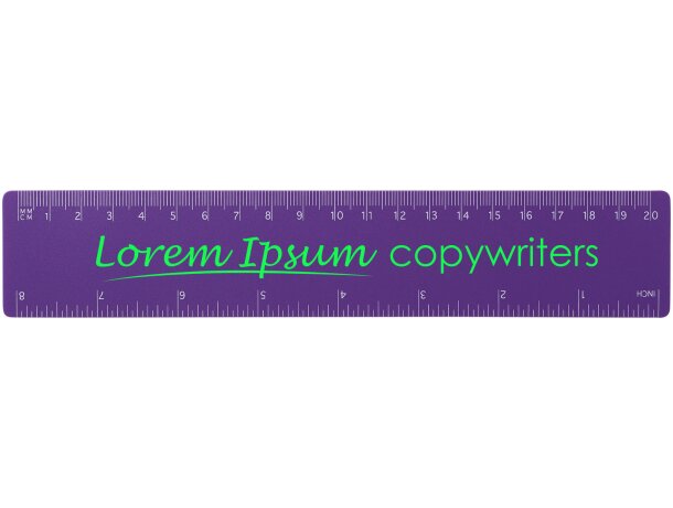 Regla de plástico flexible Rothko 20 cm doble escala Morado detalle 16