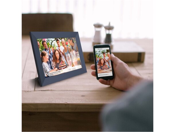 Marco de fotos digital wifi Prixton Prado Frameo 10 pulgadas Negro intenso detalle 2