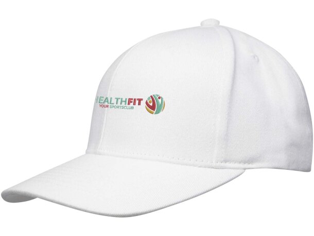 Gorra reciclada seis paneles Aware Opal con rastreador QR Blanco detalle 11