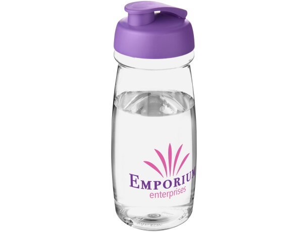 H2O Active® Pulse Bidón deportivo con Tapa Flip de 600 ml Transparente/morado detalle 1