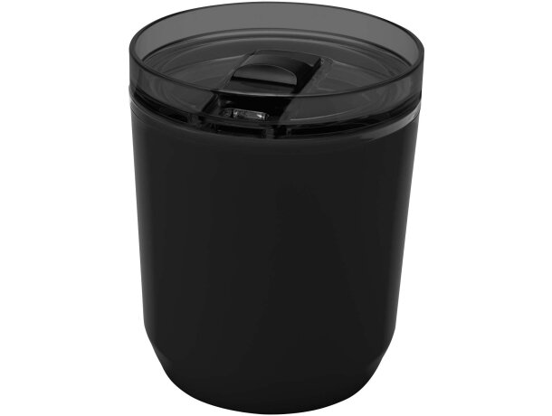 Vaso de doble pared Hudson 180ml plástico reciclado Negro intenso detalle 10