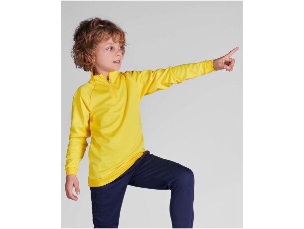 Sudadera infantil cremallera Epiro Roly con tejido cool fit Azul marino detalle 21