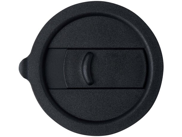 Vaso de cerámica Java 330ml con tapa antiderrames Negro intenso detalle 4