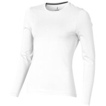 Camiseta de manga larga de mujer ponoka de Elevate 200 gr blanca