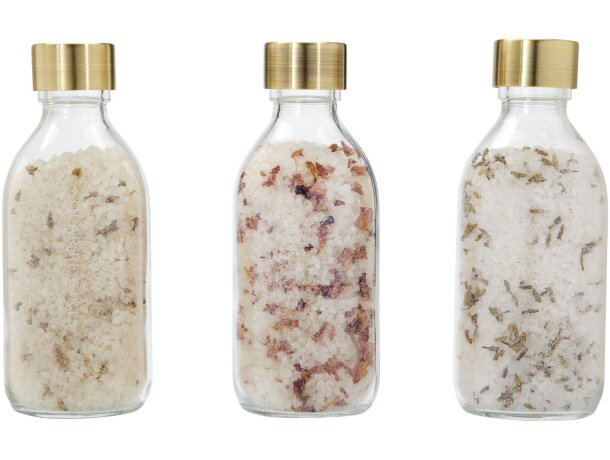 Set regalo sales baño Wellmark Just Relax 3 frascos cristal Transparente claro detalle 2