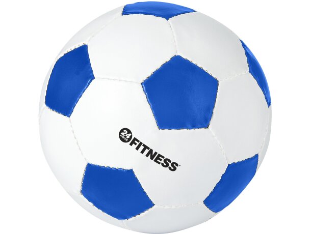 Balón de fútbol blanco y azul