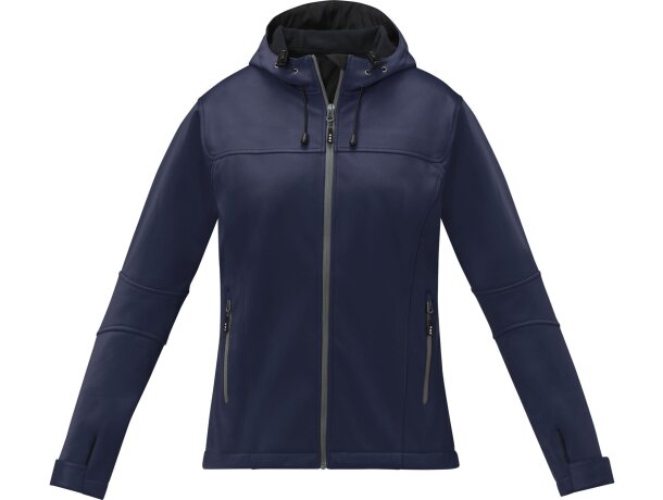 Chaqueta softshell Match mujer tres capas Azul marino detalle 6