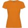 Camiseta mujer manga corta Jamaica Roly 100% algodón entallada Naranja