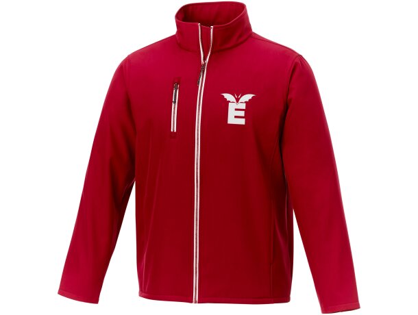 Chaqueta softshell Orion para hombre en poliéster elástico Rojo detalle 1