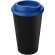 Vaso de plástico con tapa de rosca polipropileno reciclado 350ml Negro intenso/azul medio