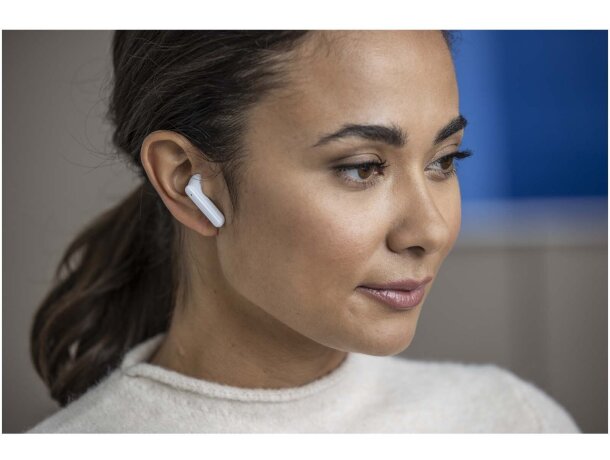 Auriculares True Wireless Bluetooth Altais plástico reciclado Blanco detalle 16