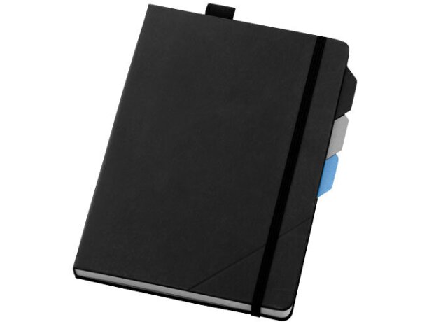 Libreta con separadores y banda elástica negro intenso Libreta con separadores y banda elástica negro intenso